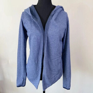The North Face Heathered Blue  Hooded Soft Open Cardigan